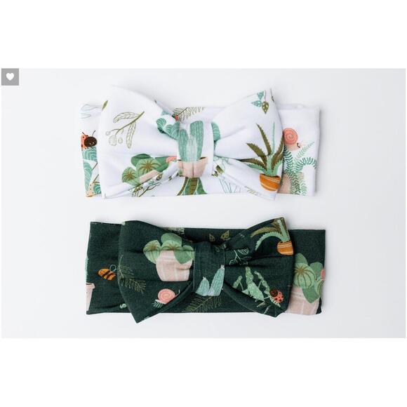 Houseplants Galore Hair Bow in Snow - Picture 2 of 2